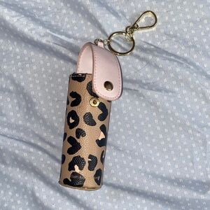 Leopard Print Keychain hand spray case from bath and body works